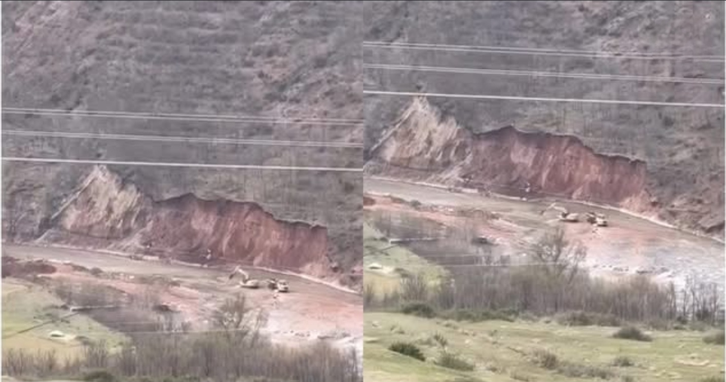 Shembja e rrugës në Librazhd u harrua, gërryerja e Shkumbinit vazhdon pa kontroll