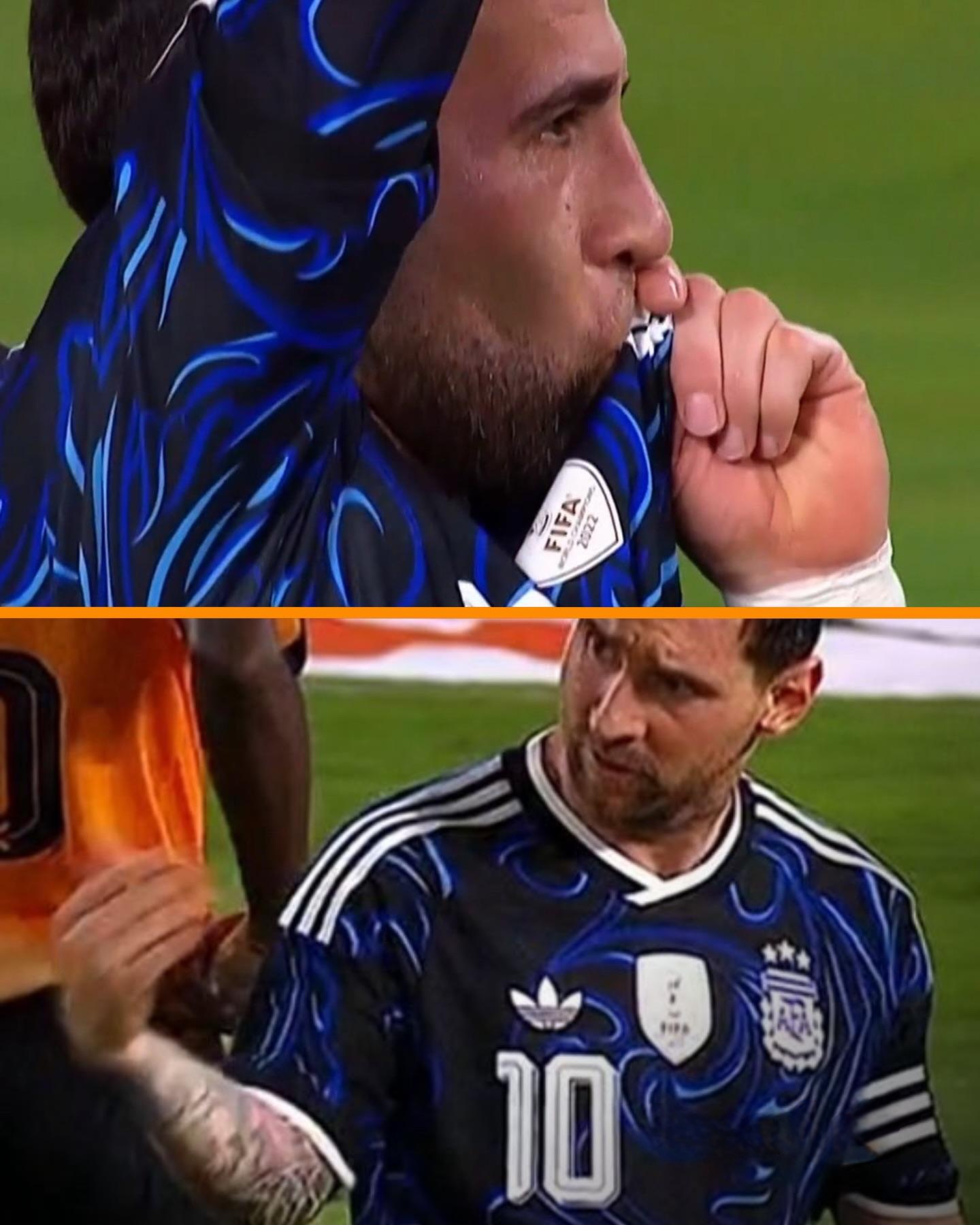 Messi i kërkoi Nicolás Otamendit ta godiste penalltinë, edhe pse kishte mundësinë të shënonte golin e dytë personal. 💫🇦🇷