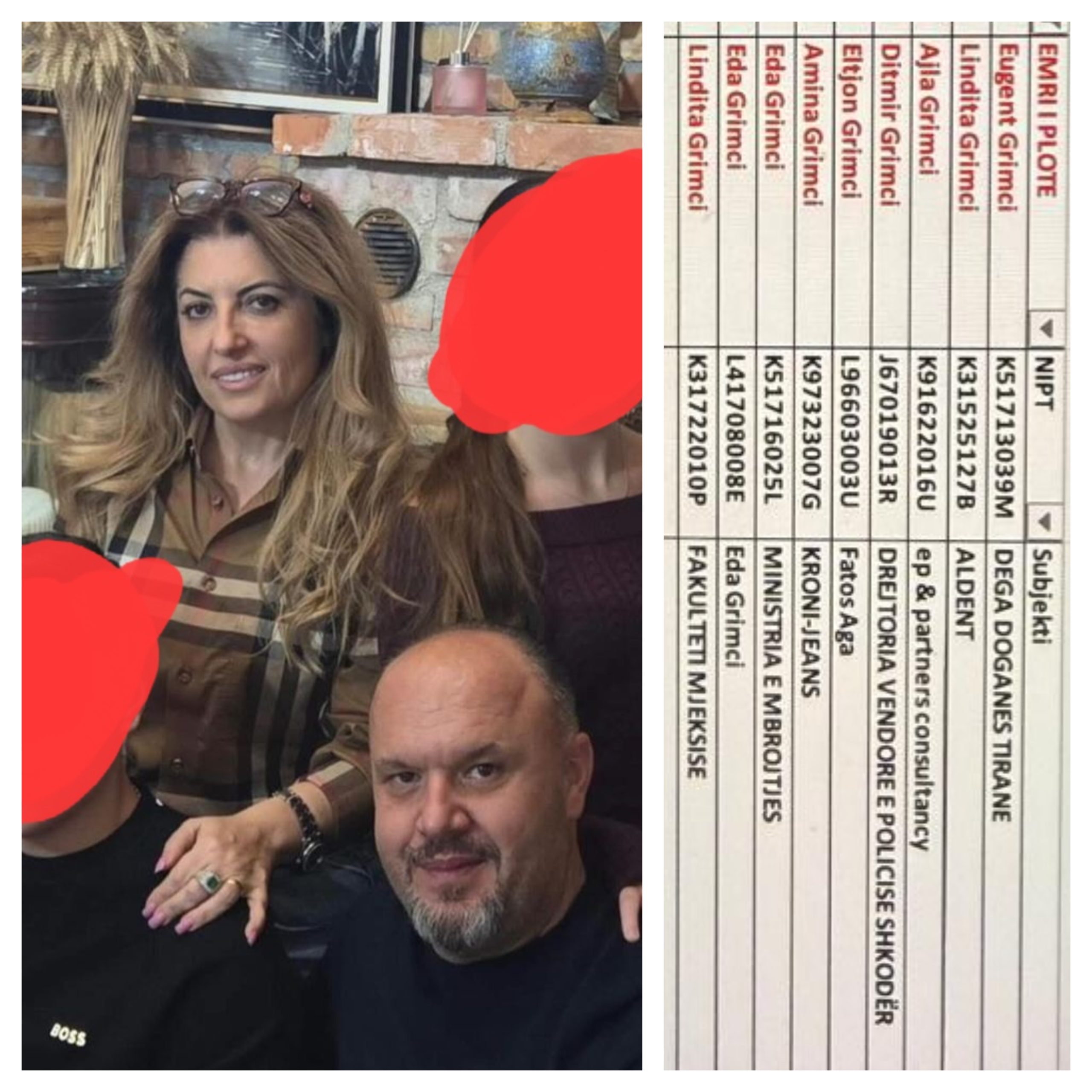 BURRI DOGANIER I RAMËS, GRUAJA KRYETARE E DEGËS SË PD-SË TË BERISHËS, SPAHO SHIGJETON EDA GRIMCIN.