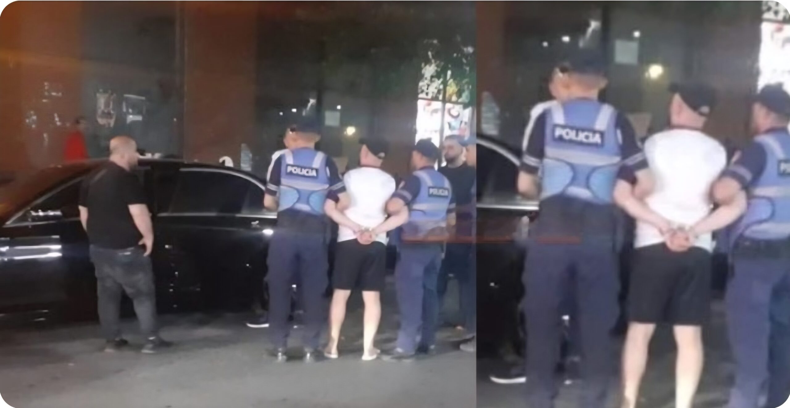 Plumba dhe panik në mes të Tiranës!  Momenti kur policia arreston të riun, “Benzi” i tij luksoz qëndron në mes të rrugës