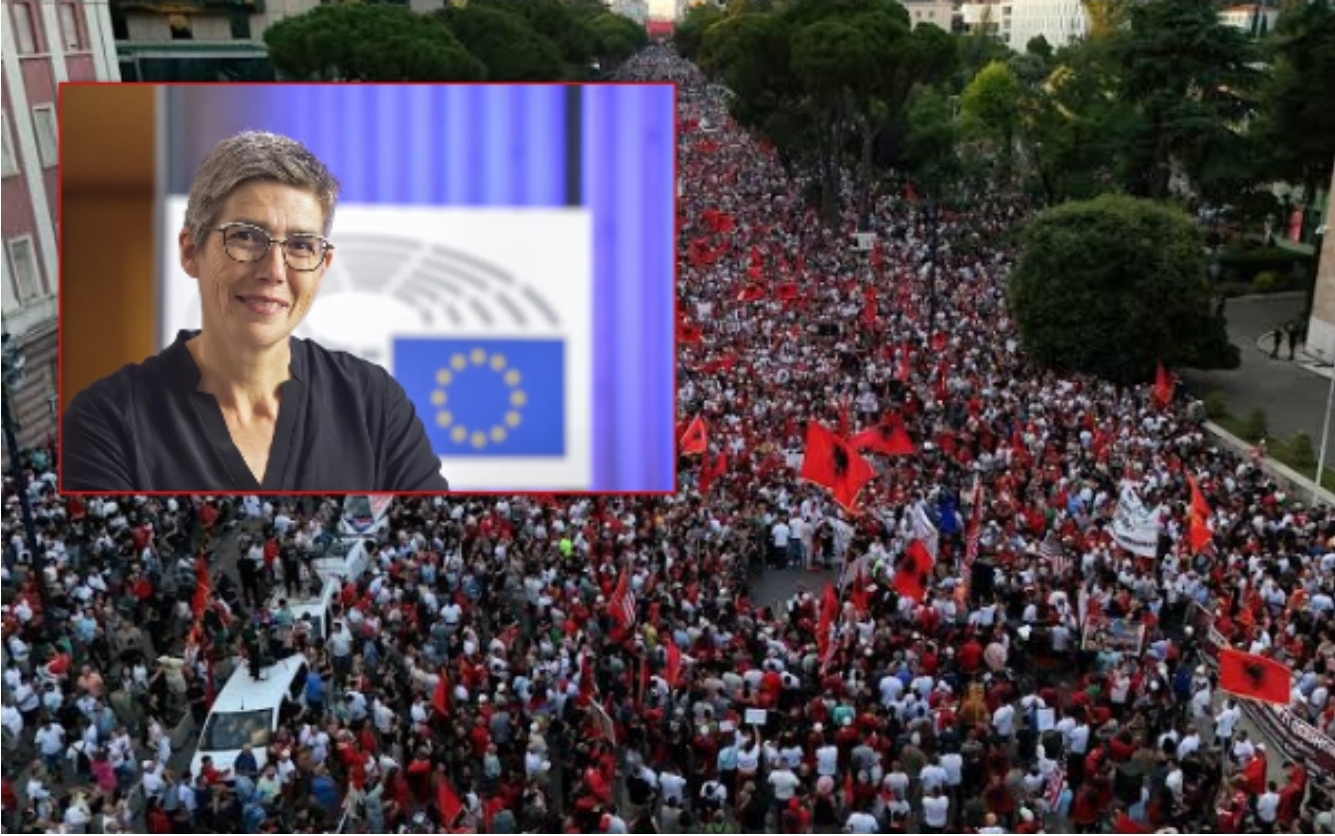 Zyrtarët e BE ‘zbarkojnë’ në Tiranë/ Eurodeputetja gjermane në protestën kundër Ramës