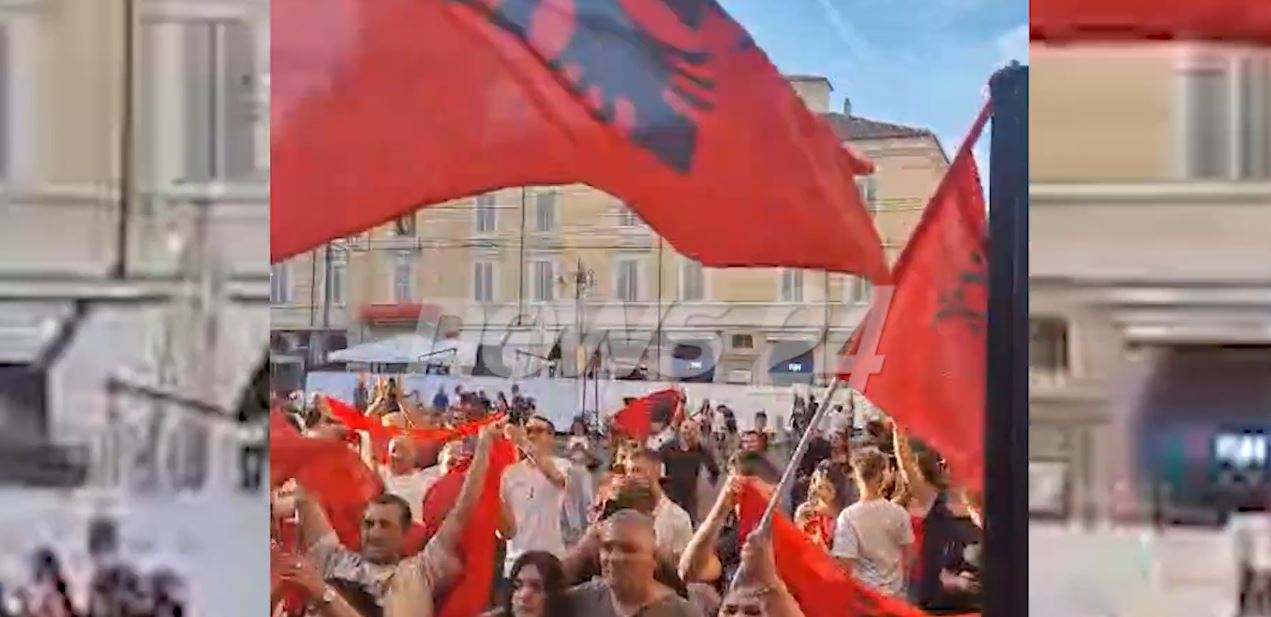 PROTESTË E SHQIPTARËVE NË PARMA KUNDËR QEVERISË RAMA