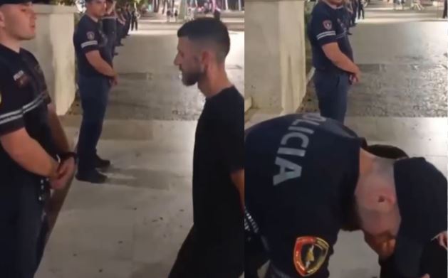 PAS LIRIMIT NGA PARABURGIMI, NIKO QARKAJ MERR PJESË NË PROTESTË, PUTH DUART E POLICISË QË E DHUNOI